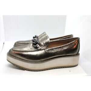 Johnston & Murphy Gracelyn Gold Chain Loafers sz 10M